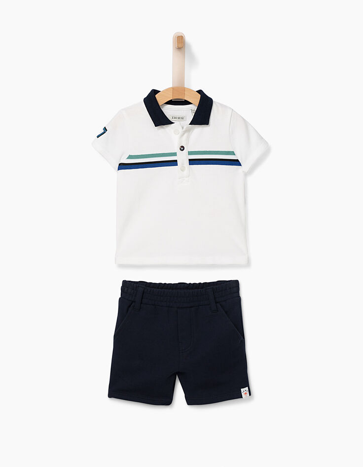 Polo y shorts felpa bebé niño-5