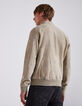 Nerzbraune Herren-Velourslederjacke im Bomberstil-3