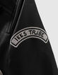 Girls’ black biker-style jacket, studded wings on back-4