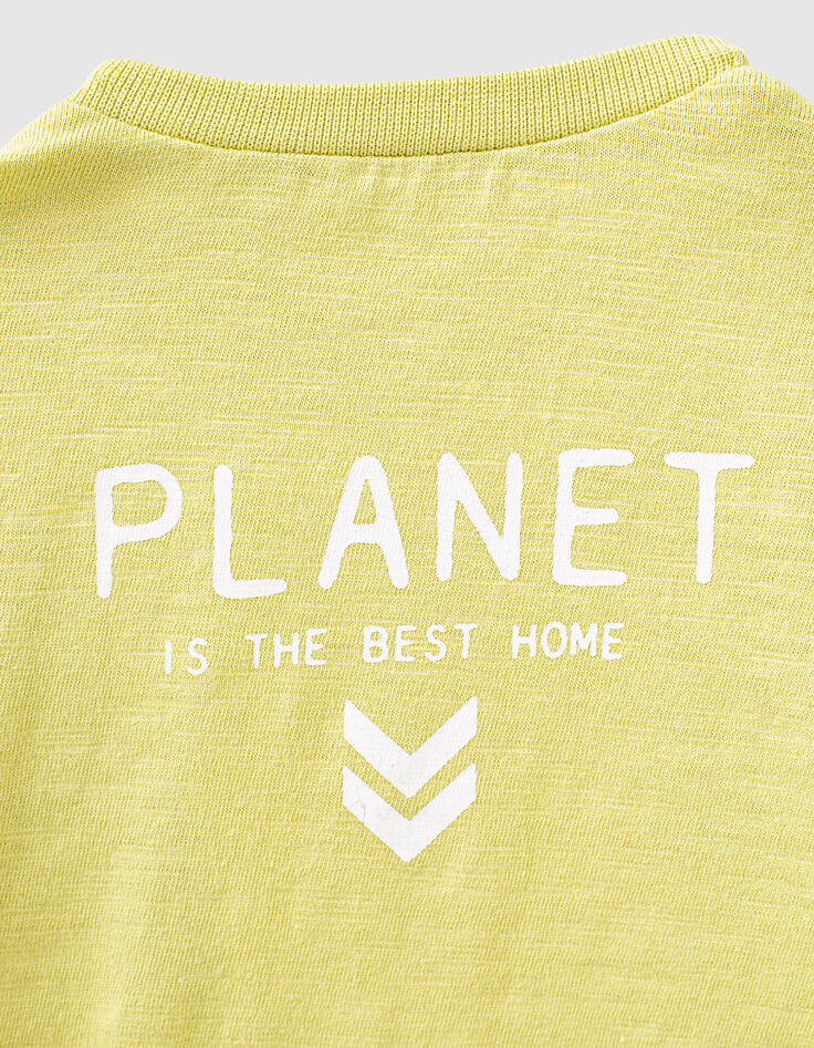 T-shirt yuzu-geel trompe-l'œil effect babyjongens -6
