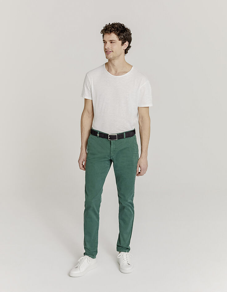 Men’s green CROPPED chinos-1