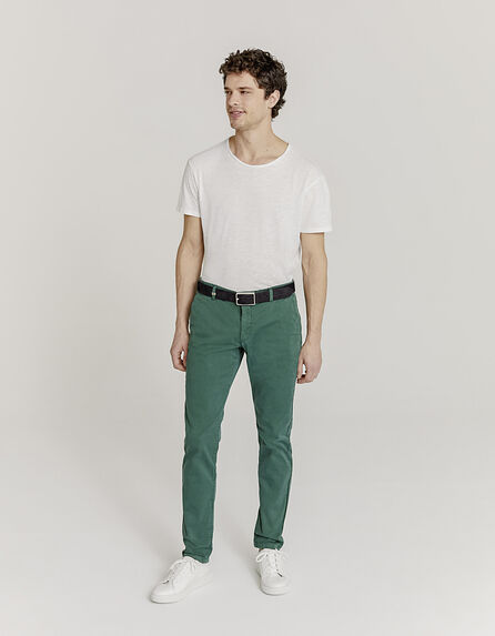 Pantalon chino CROPPED vert Homme