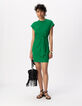 Vestido corto verde cinturón-1