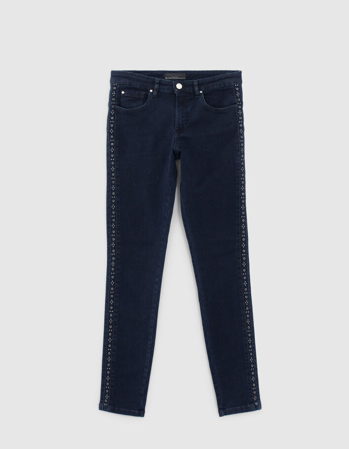 Marineblaue, knöchellange Sculpt-up-Damenjeans - IKKS