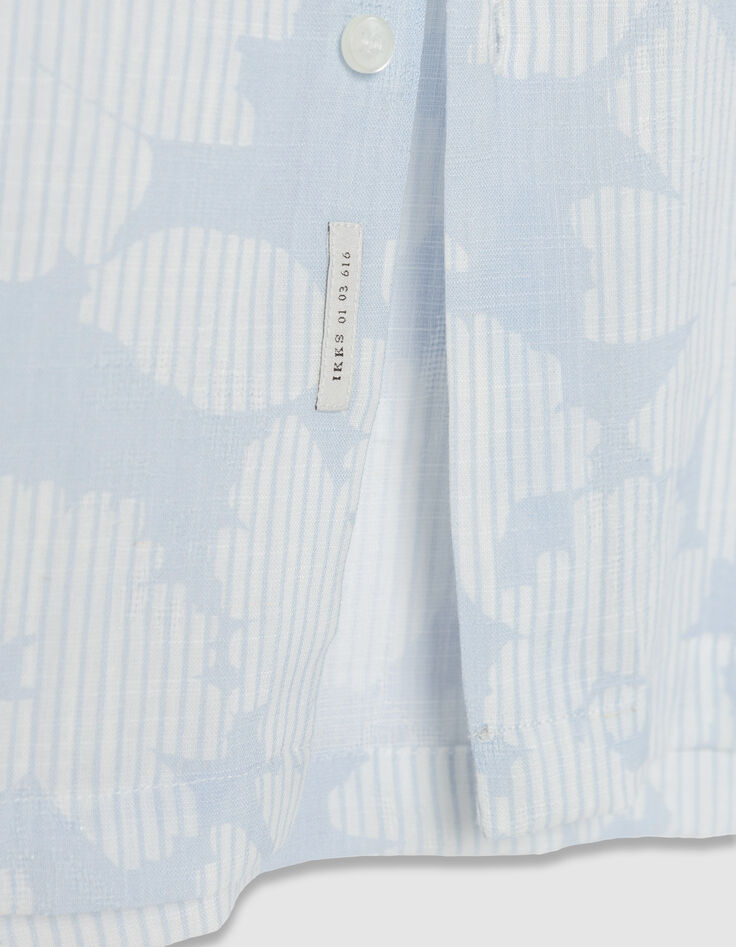 Chemise regular ciel imprim&eacute; floral ray&eacute; Homme-8