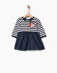 Robe tutu marine et marinière bébé fille-1