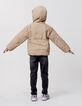 Doudoune réversible beige et marine recyclée garçon-3