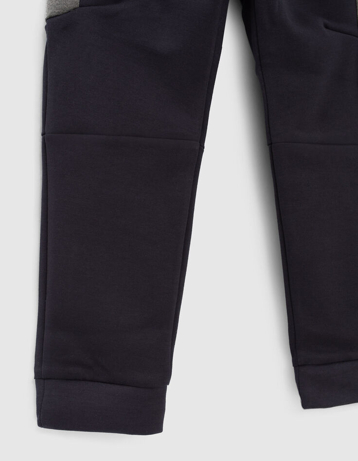 Boys’ dark navy sports joggers with side bands-6