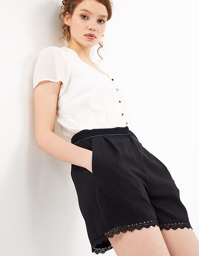 I.Code black playsuit with white top - IKKS
