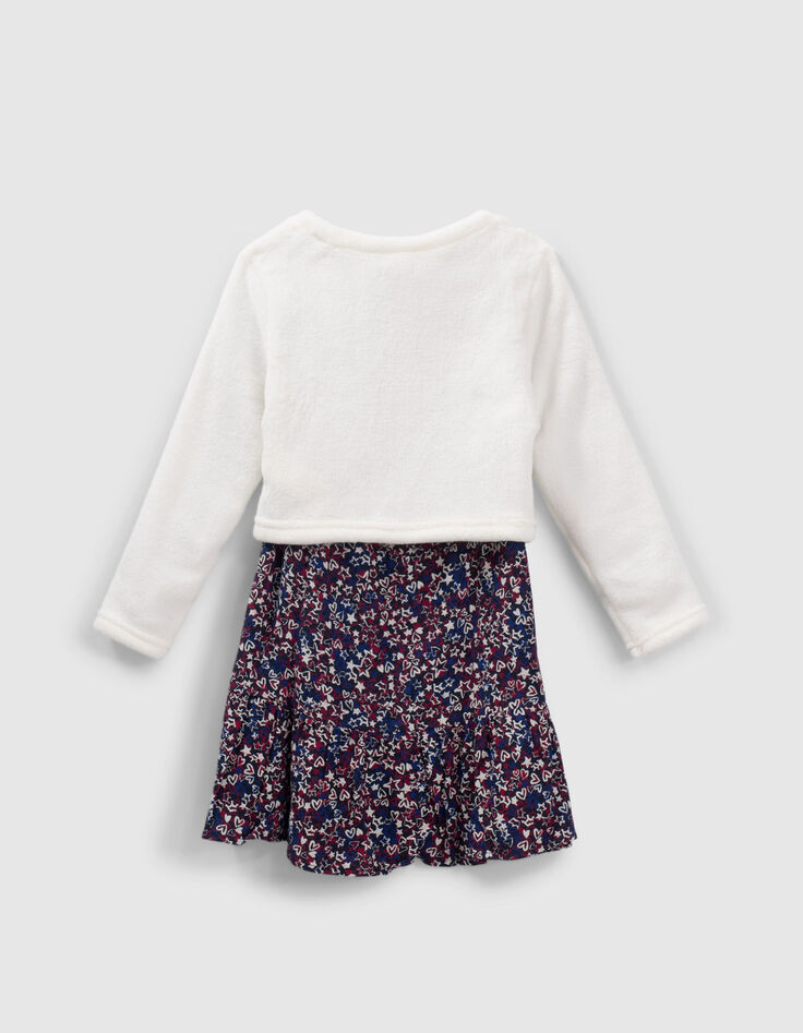 Girls’ 2-in-1 star and heart print dress with sweatshirt-4