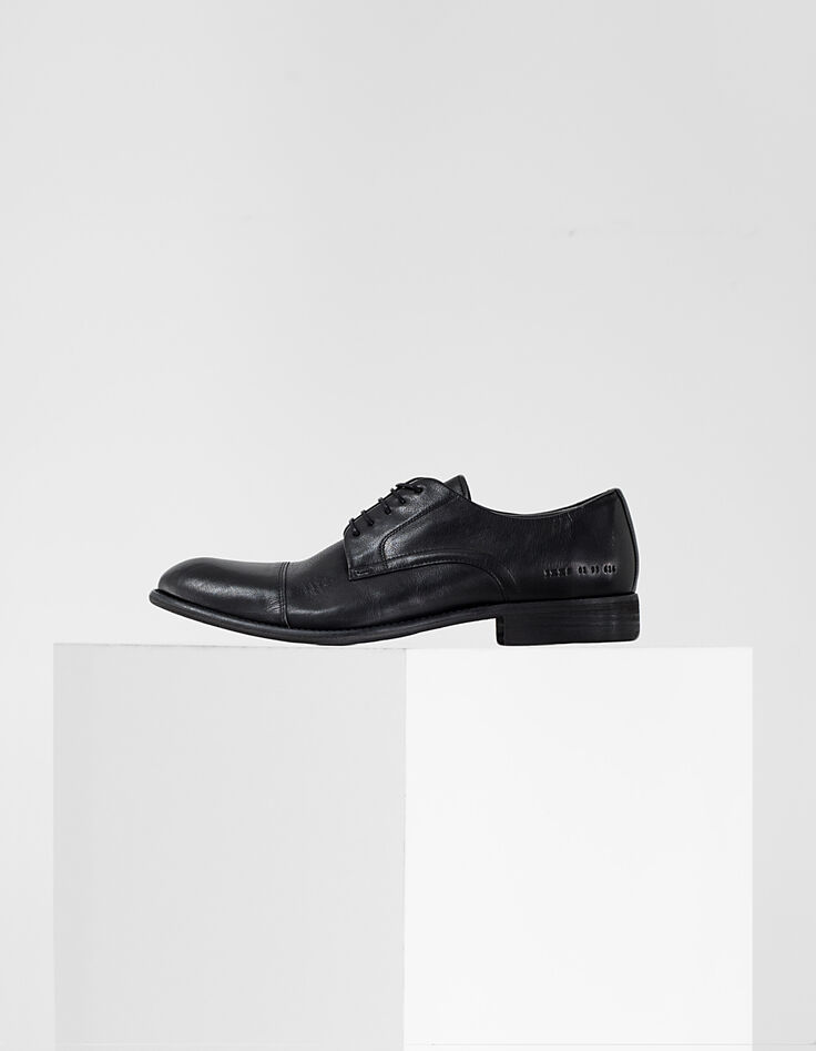  Men's black Derby shoes-1