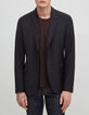 Marineblaues, waschbares Herrensakko aus Flanell-1