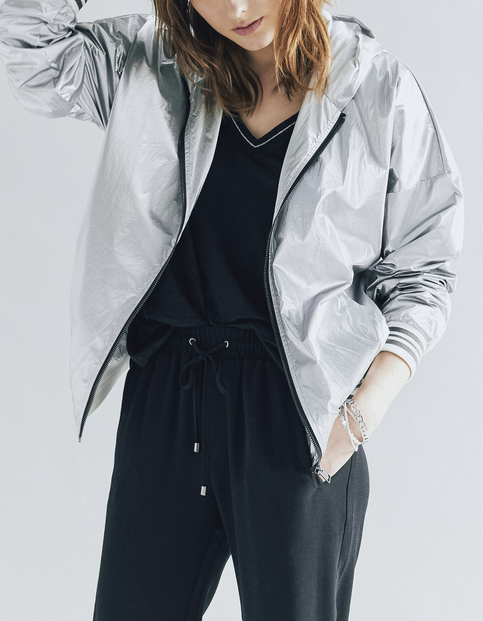 White windcheater cheap womens