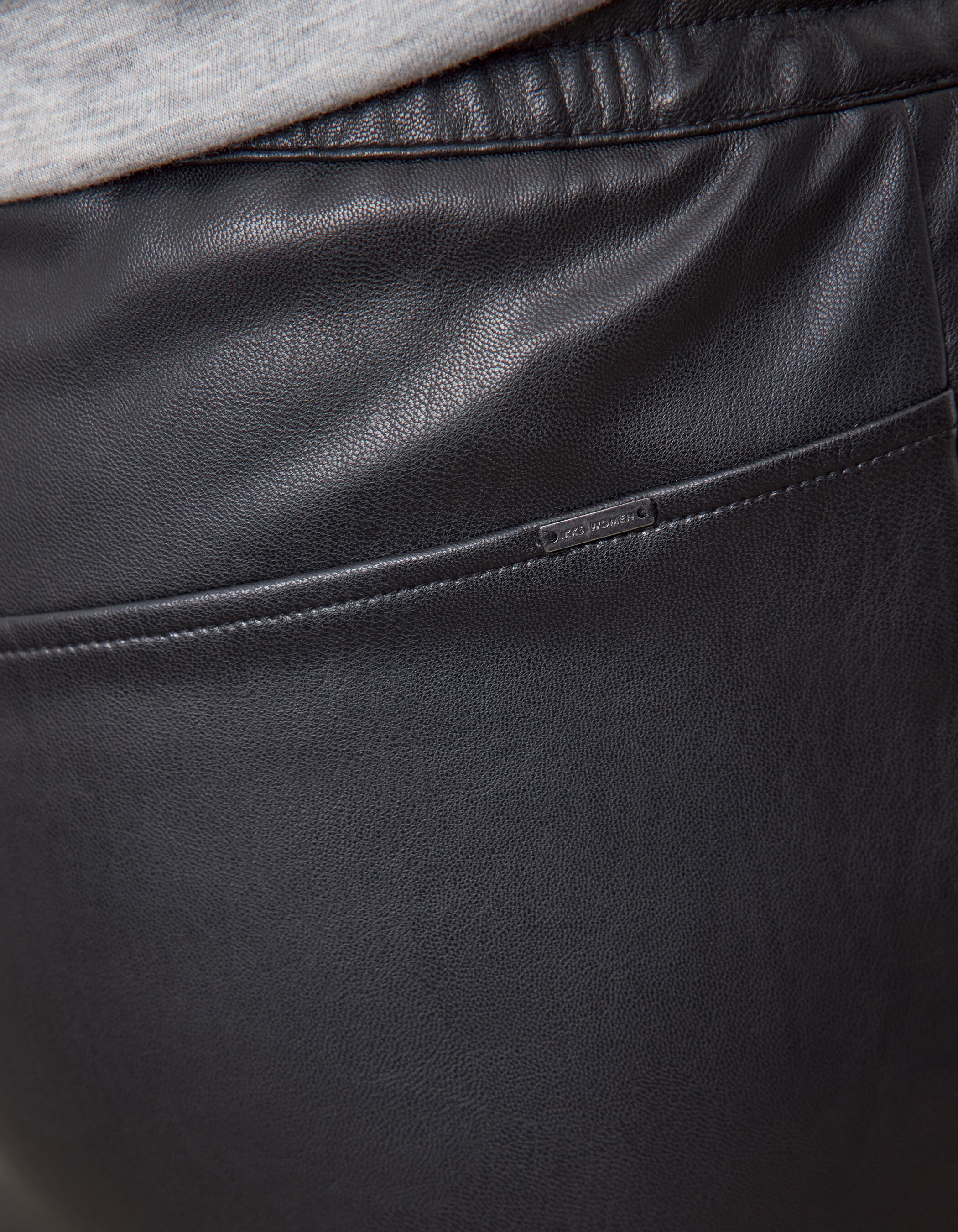 Women s faux leather joggers with elasticated cuffs IKKS