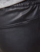 Broek in kunstleer joggingcoupe elastisch onderaan dames-4