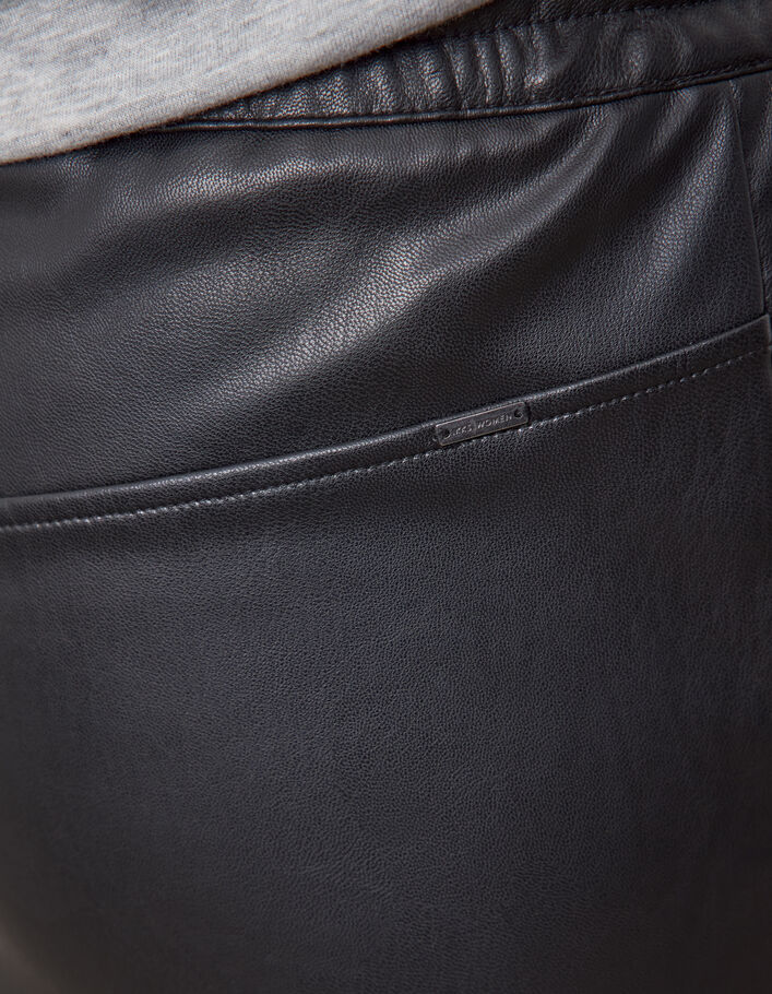 Pantalon simili cuir coupe jogging élastiqué en bas femme - IKKS
