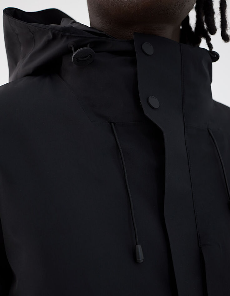 Parka noire mate WATERPROOF BREATHABLE Homme-4