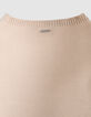 Beige tricot spencer meisjes-6
