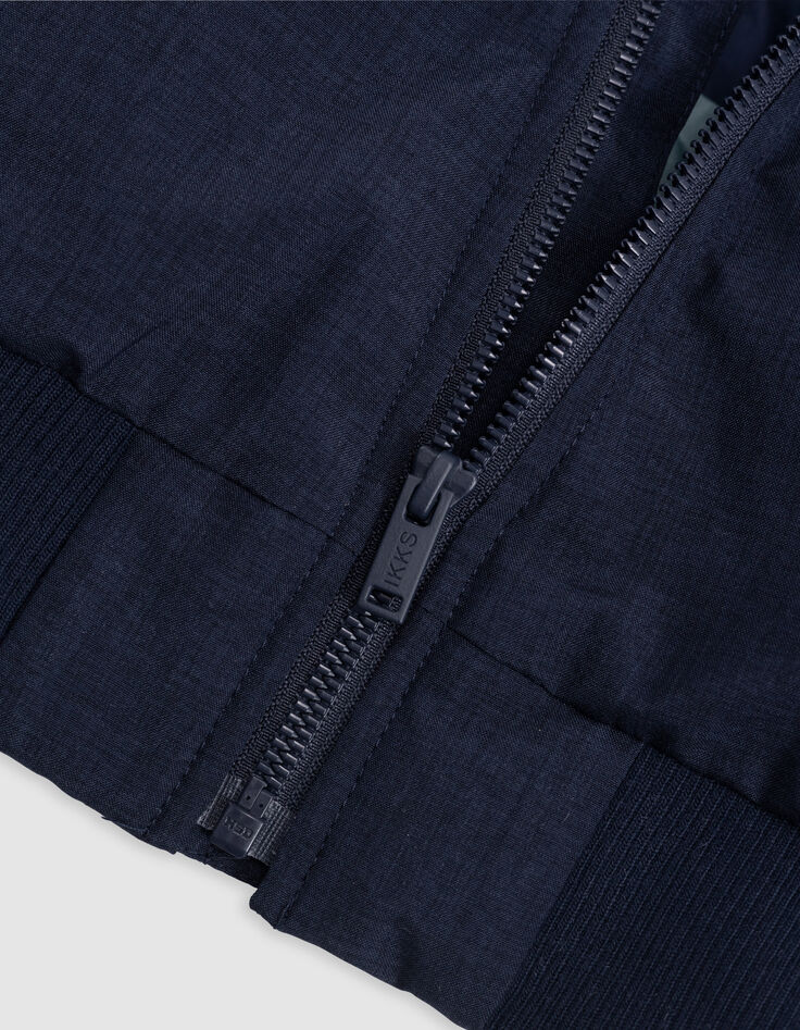 Navy two-ply hooded bomber for boy-9