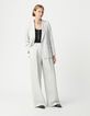 Pantalón de traje gris con lentejuelas para mujer-1