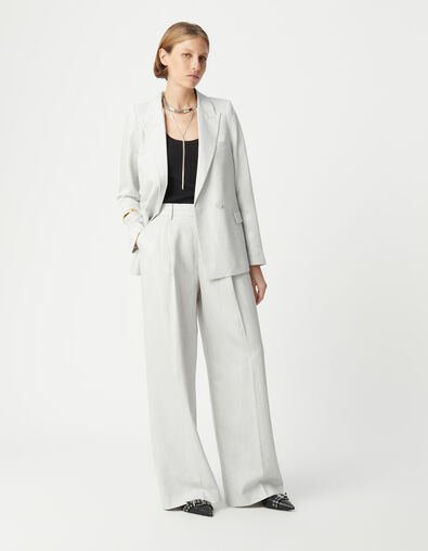 Pantalón de traje gris con lentejuelas para mujer - IKKS