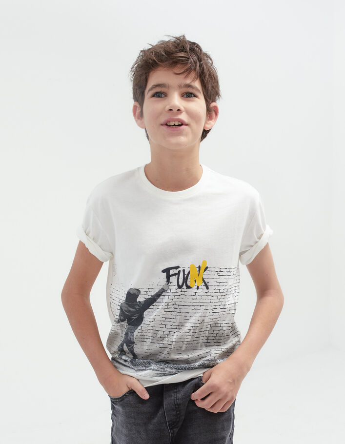Wit T-shirt opdruk graffitikunstenaar jongens-2