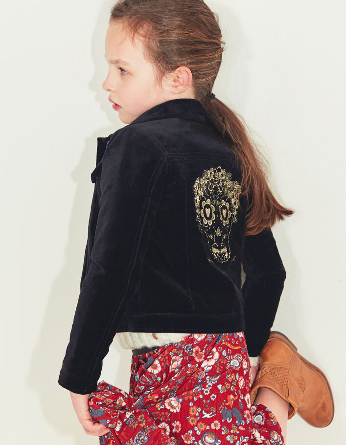 Girls' velvet jacket
