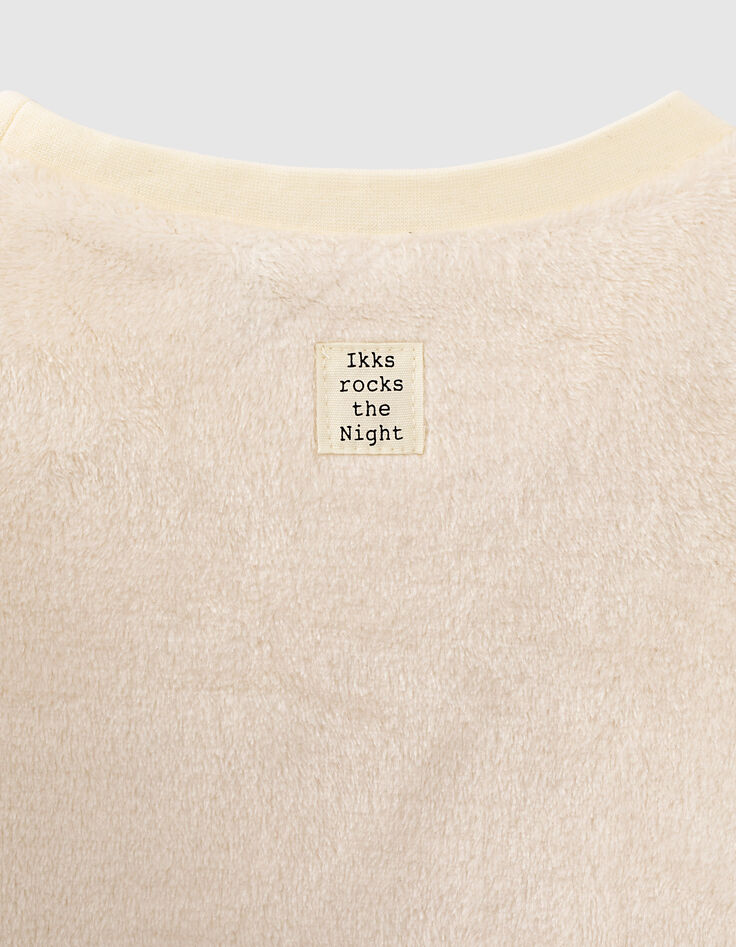 Girl’s ecru IKKS ROCKS THE NIGHT sweatshirt-pyjamas -6