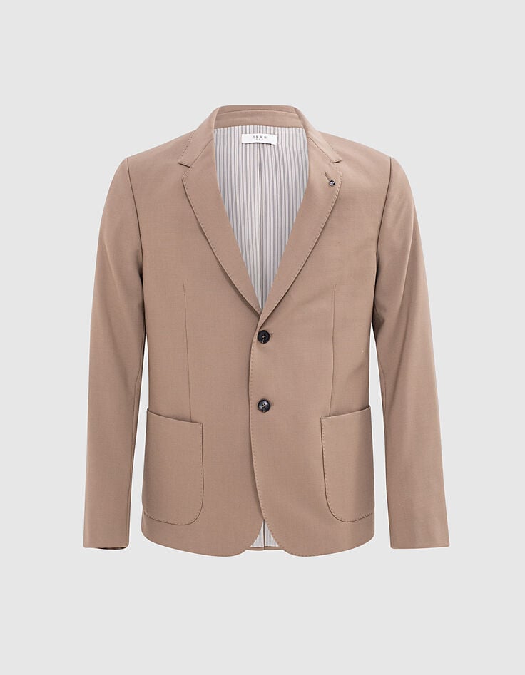 Men’s coffee knitlook suit jacket-1