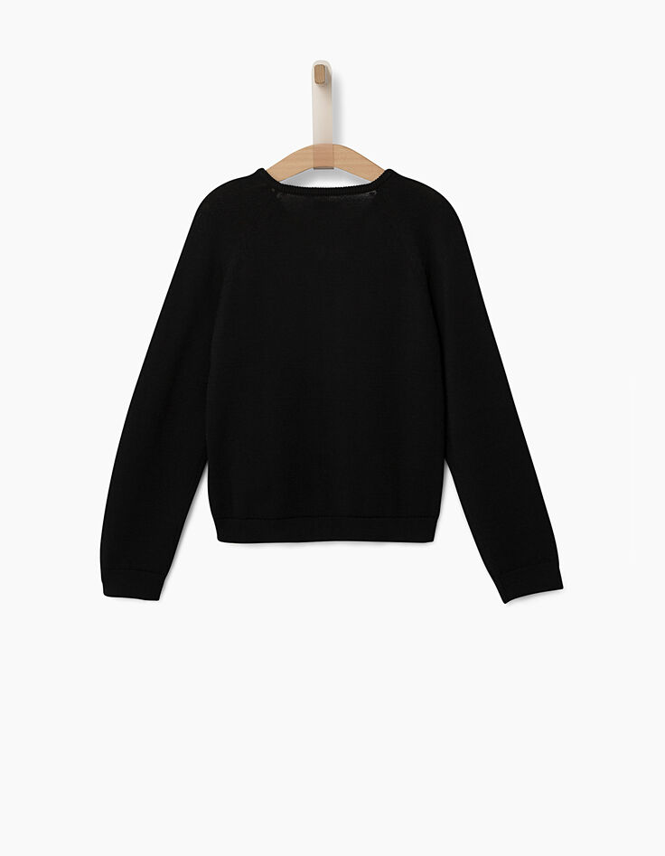 Girls' black cardigan-3
