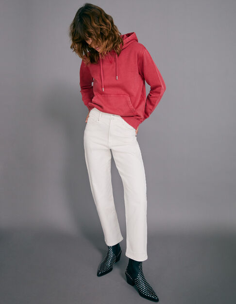 Beige Damen-Slouchy-Jeans in Cropped-Länge