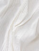 Off-white Bluse aus Bio-Baumwolle mit Besätzen Damen-8