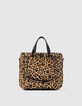 Leren shopper DE 1440 LEOPARD visgraatdoorstikking dames-7