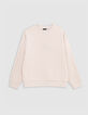 Boy's beige visual gum pyramid sweatshirt-1