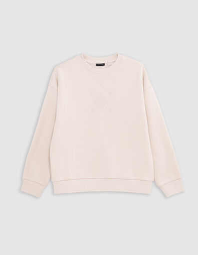 Boy's beige visual gum pyramid sweatshirt - IKKS
