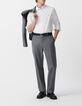 Men&rsquo;s grey wool blend suit trousers-1