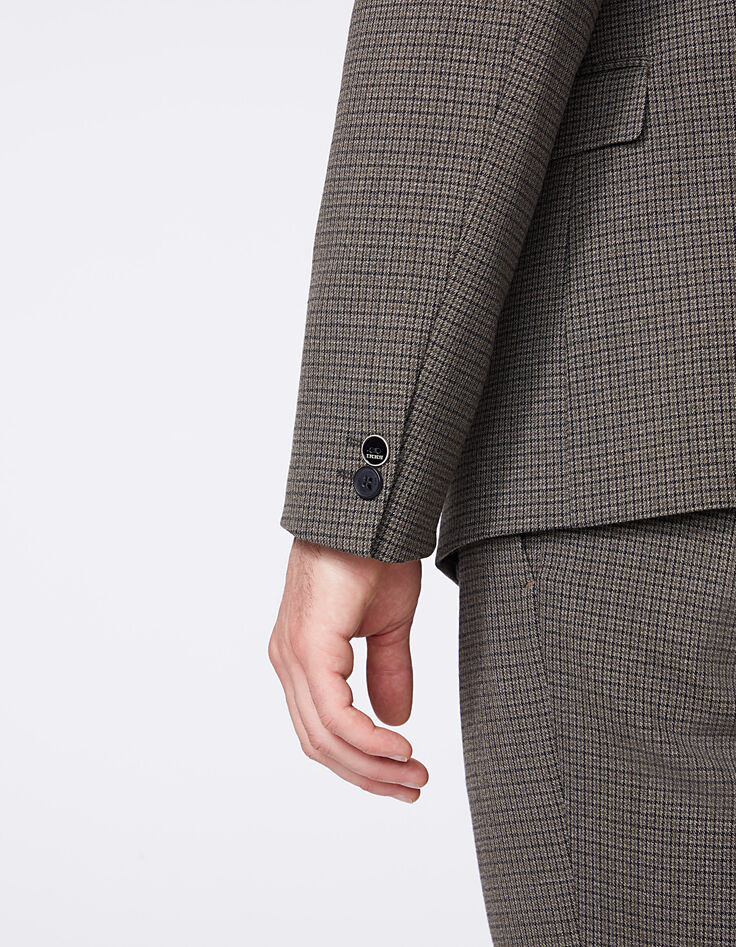 Men’s mink checked suit jacket-4