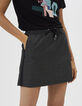 Falda corta negra jacquard con galones laterales I.Code-2