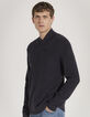 Pull marine &agrave; col ch&acirc;le Homme-1