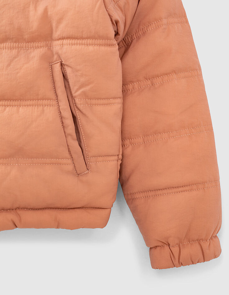 Girls’ dusty pink/ecru recycled reversible jacket-7 Girls’ dusty pink/ecru recycled reversible jacket-7