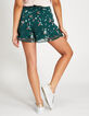 I.Code emerald tachist print minimalist background shorts-4