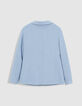 Women's blue fluid oversized suit jacket-7