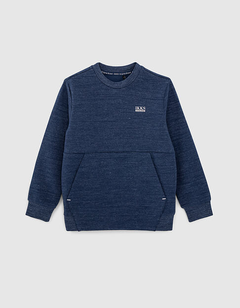 Boys’ raw blue Essential cotton fleece sweatshirt