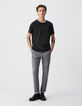 Zwart T-shirt biokatoen maxi-opdruk draak Heren-1