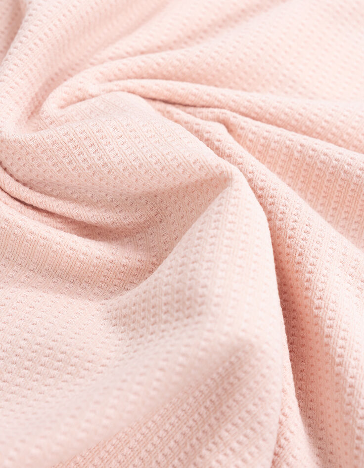 Roze T-shirt honingraattricot meisjes-8