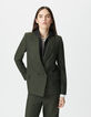 Veste de tailleur kaki parementure amovible Femme-3
