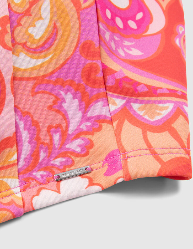 Rosa Mädchentop mit psychedelischem Print-6