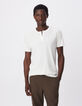 Heren-T-shirt met witte tuniekkraag-2