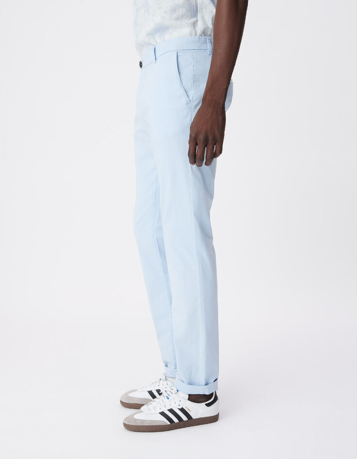 Pantalon chino slim bleu clair Homme-5