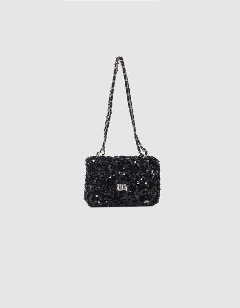 Girls’ black all sequin bag